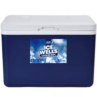 River ICE WELLS COOLER BOX 50L BLUE